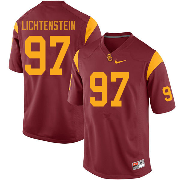 Men #97 Jacob Lichtenstein USC Trojans College Football Jerseys Sale-Cardinal